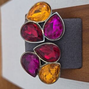 Vintage Glass Clip-On Earrings
